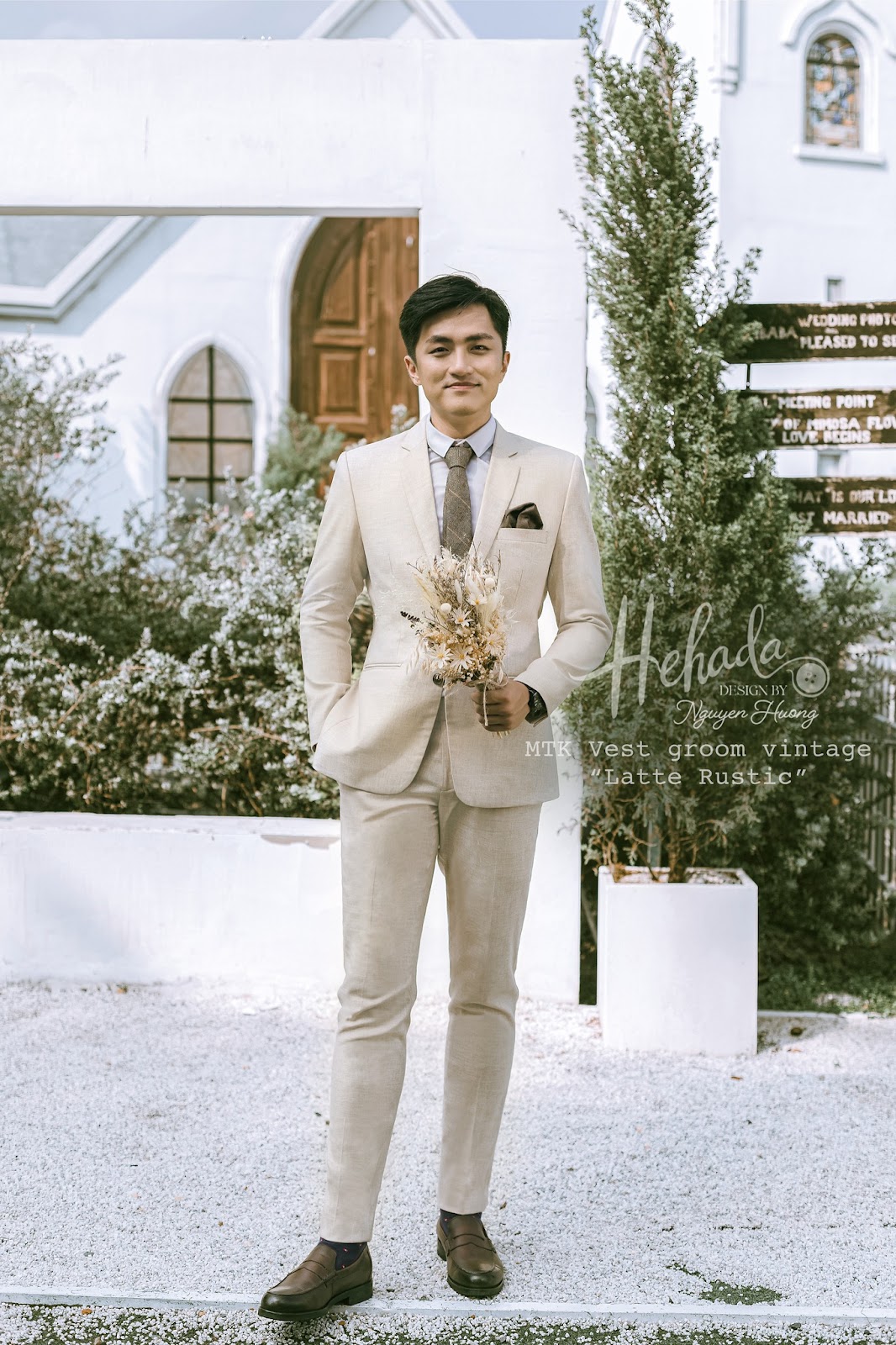 Bộ vest thiết kế the Latte Rustic cho chú rể