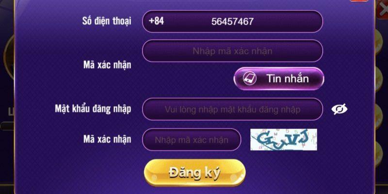 Quy trình đăng ký tài khoản 68 game bài trên website