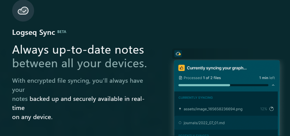 Logseq Sync: Always up-to-date notes between all your devices