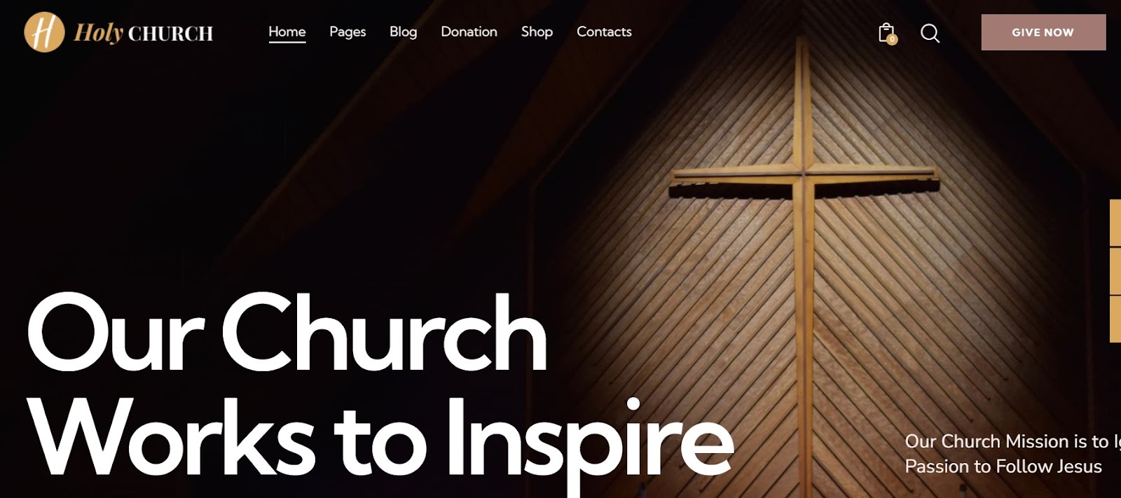 Holy Church WordPress church theme