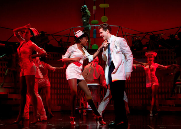 Candice Marie Woods, Aaron Tveit and company in <i>Catch Me If You Can</i> on Broadway, 2011 HR