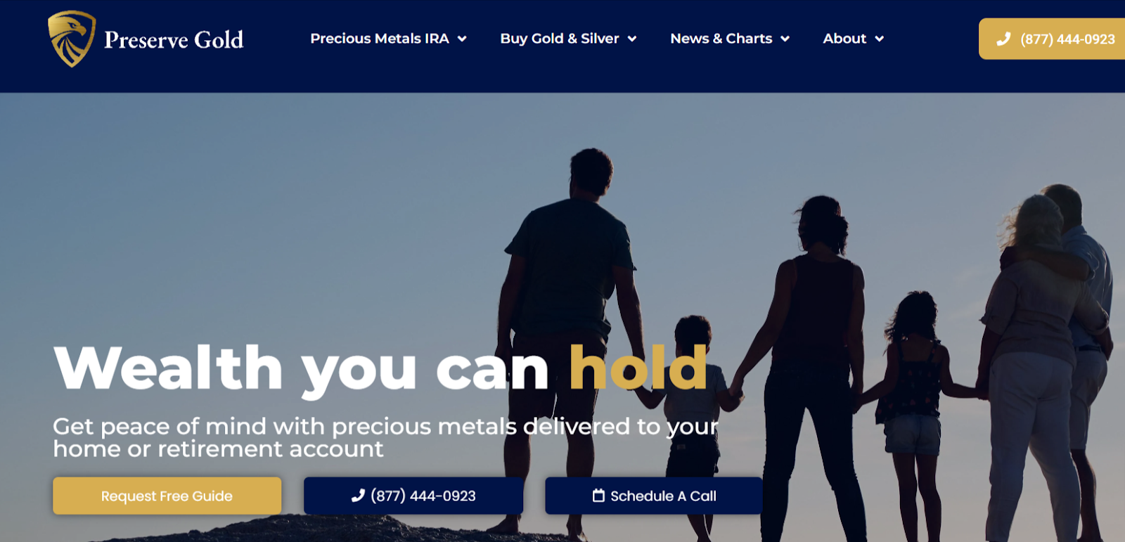 Preserve Gold website