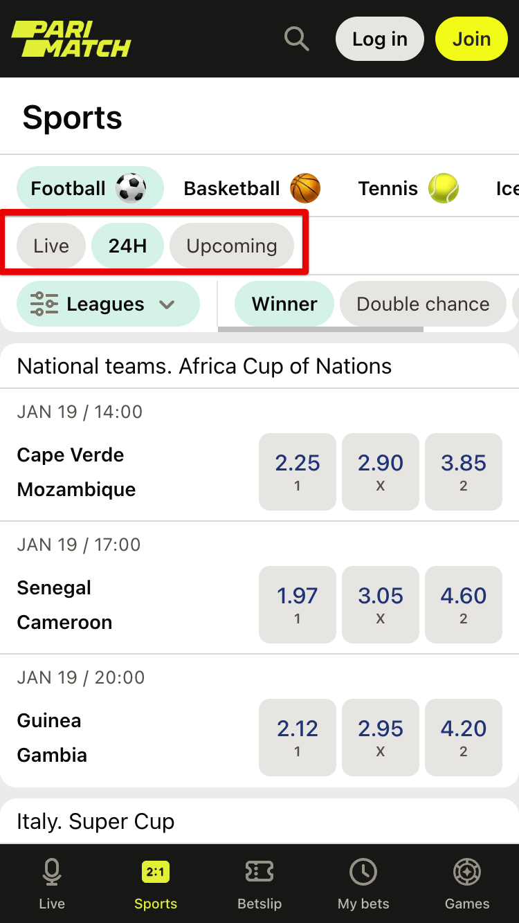 Parimatch Ghana Sports Betting