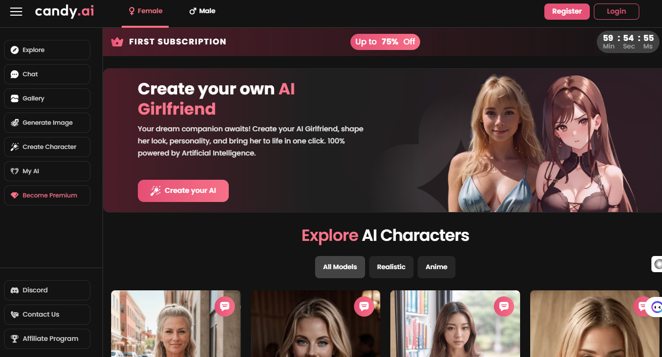 Candy AI Nude Generator - Design Your Own AI Girlfriend Celebrity