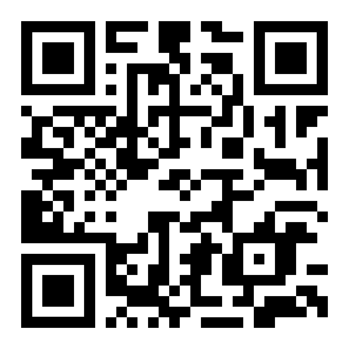 Black and white QR code