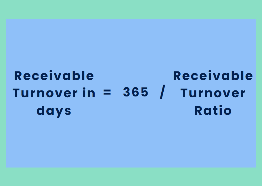 Accounts receivable turnover in days formula