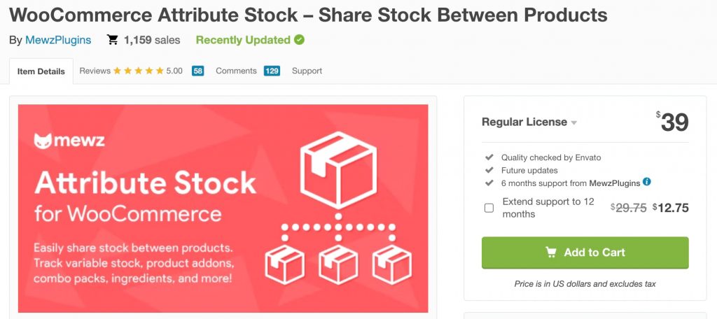 WooCommerce Attribute Stock inventory management plugin