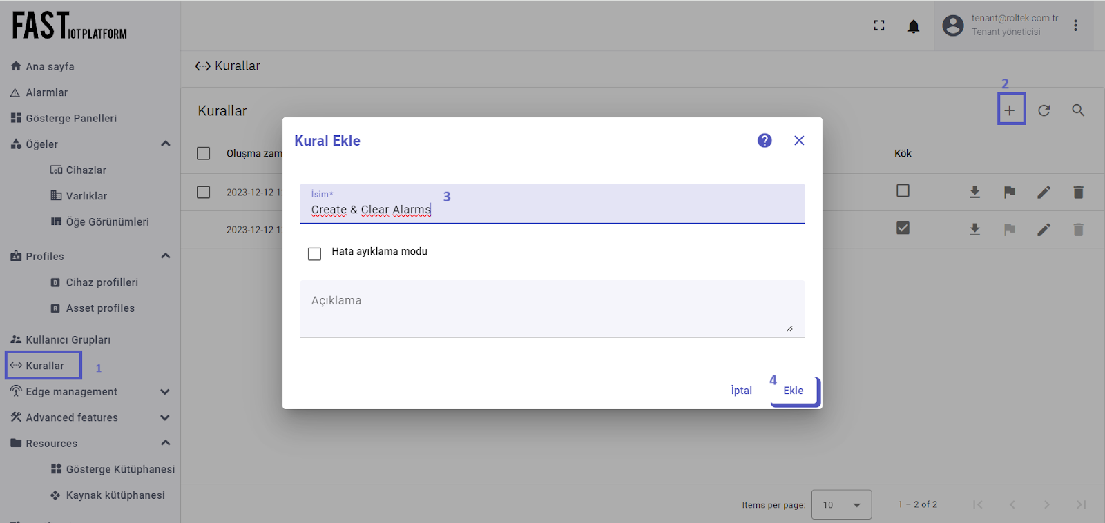 IoT Platform Rules Engine