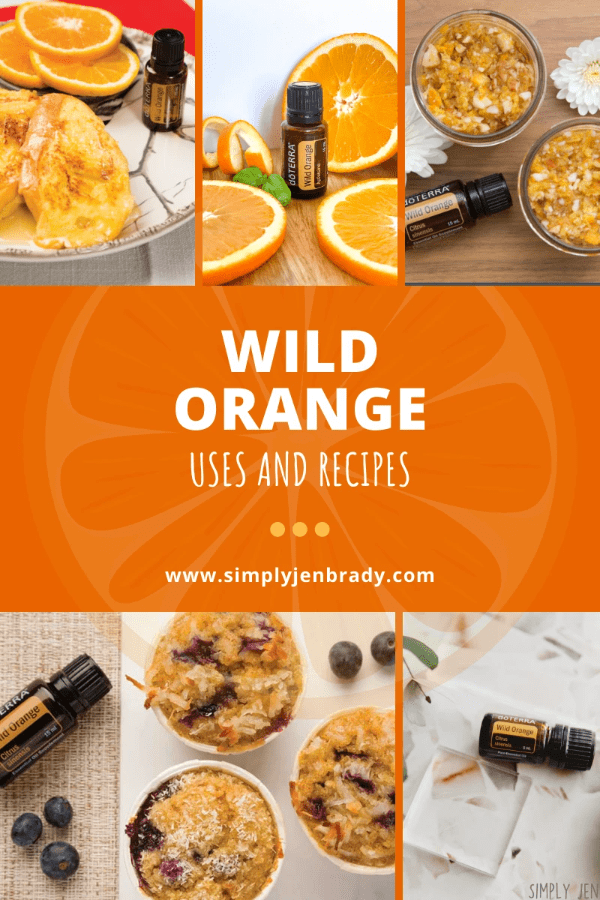 Wild Orange essential oil has so many uses! This blog posts gives 9 uses and has links to over a dozen recipes using Wild Orange essential oil.