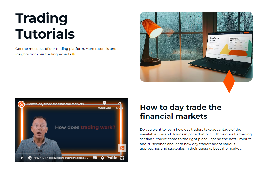 Trade Nation trading tutorials and education centre.