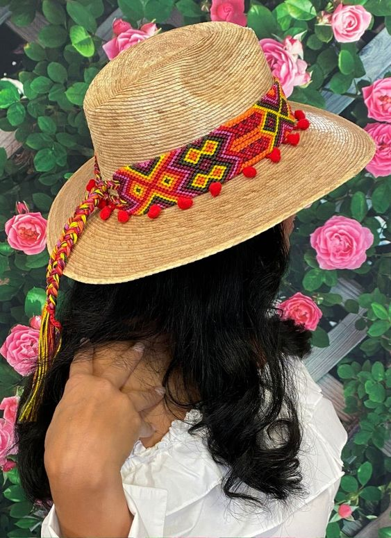 Picture of a lady rocking the mexican hat with style 