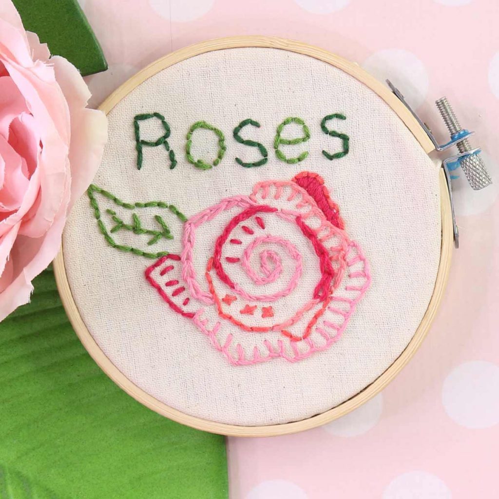 embroidery rose