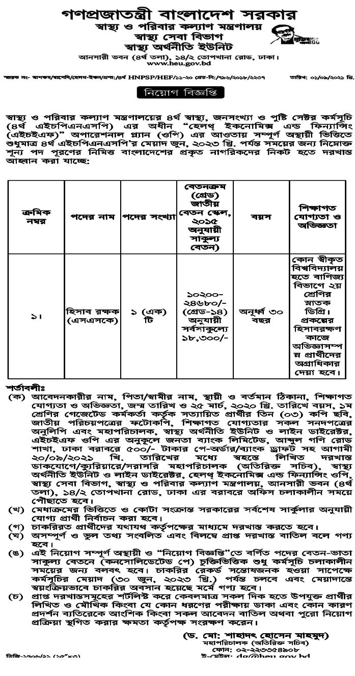 HEU Job Circular 