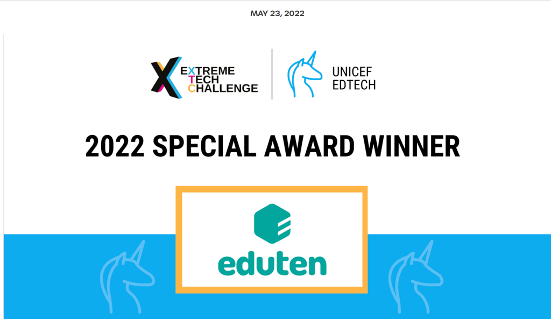 Eduten giành quán quân của cuộc thi Kỳ lân công nghệ Edtech do UNICEF tổ chức năm 2022