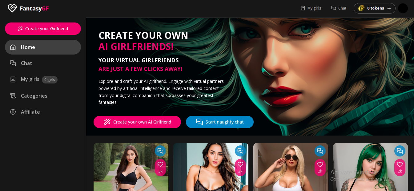 FantasyGF the best AI Gilrfriend and companisonship site where you can sext