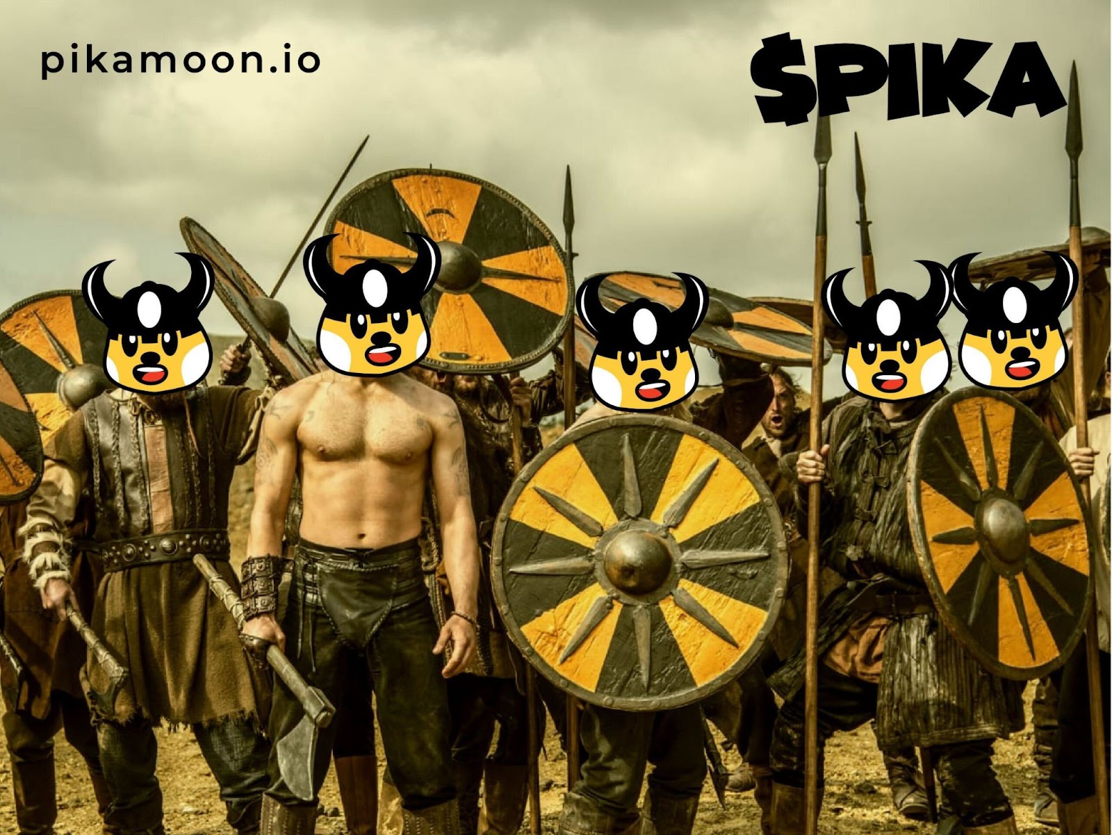 a meme of pika army