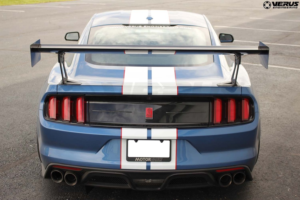 UCW rear wing on a Ford Mustang Shelby GT350.