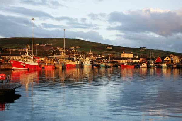 A small fishing village on the Dingle Peninsula in Ireland