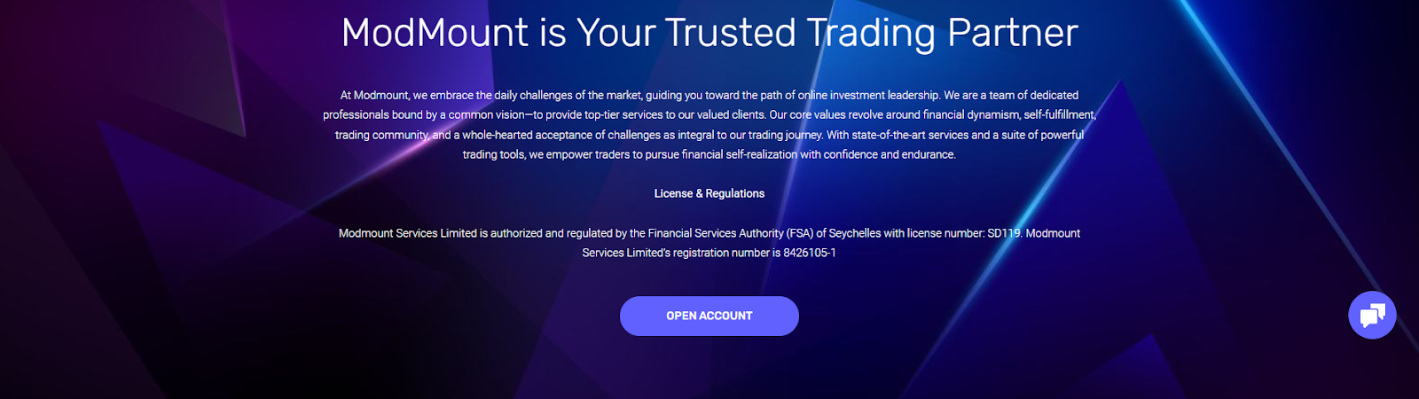 Modmount is a legit and reliable forex broker