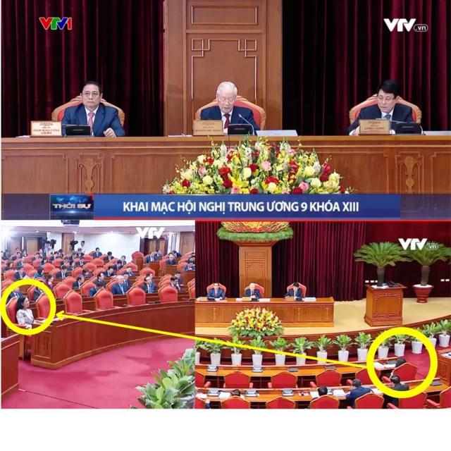 Bà Trương Thị Mai có tham gia Hội nghị Trung ương 9 nhưng không ngồi ghế chủ tọa như mọi khi