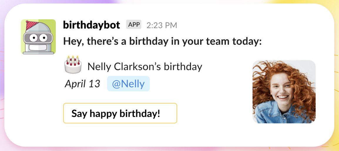 BirthdayBot birthday reminder software 