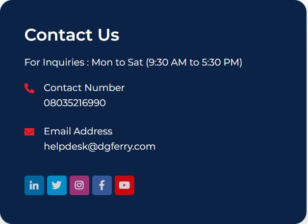 RoRo Ferry Contact Number