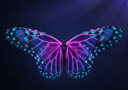 An Aesthetic Butterfly with Beautiful Colors