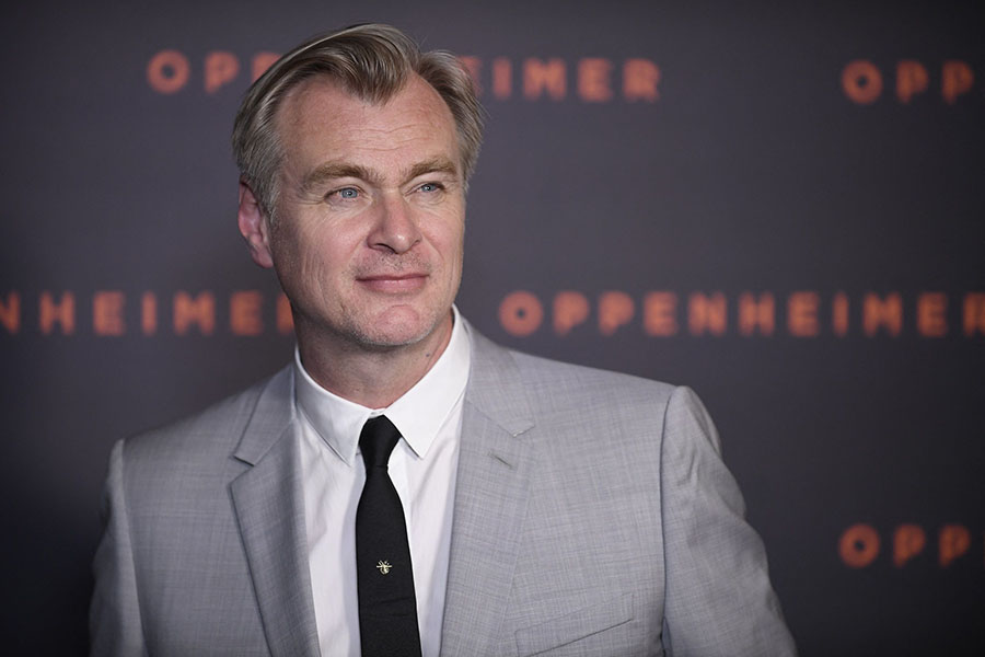 Chirstopher Nolan Oppenheimer director in BAFTA 2024