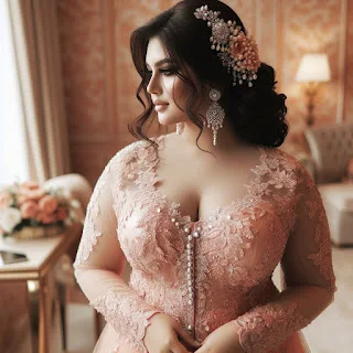 Noiva usando vestido com cor suave