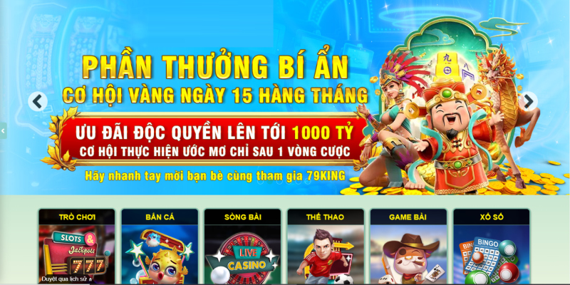 Khám phá khuyến mãi phần thưởng bí ẩn tại 79King