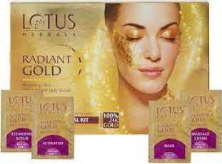 Lotus Herbals Radiant Gold Cellular Glow Facial Kit is a best facial kit brand in world