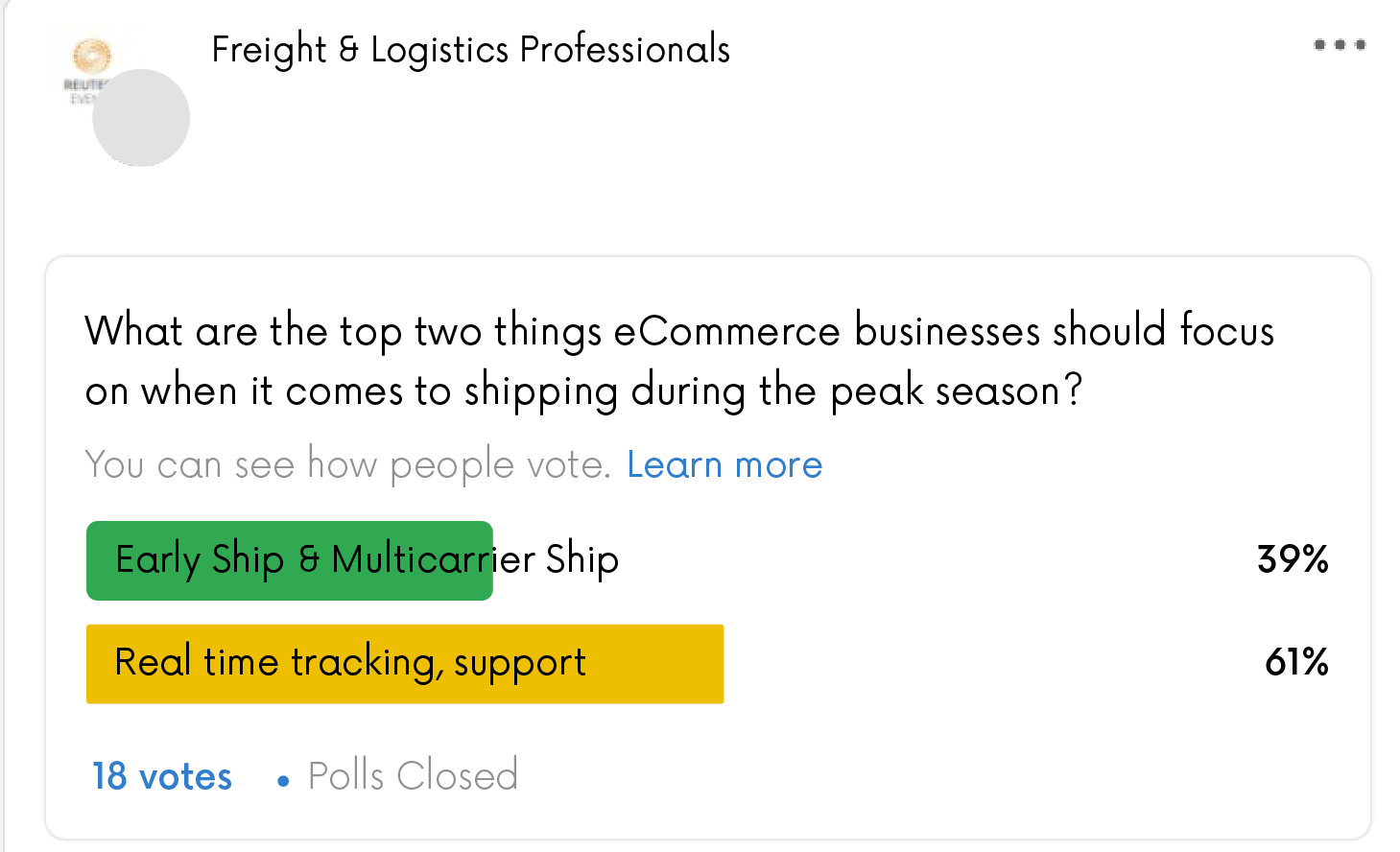 holiday shipping poll