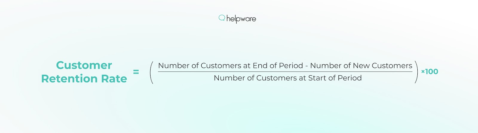 Formula for Customer Retention Rate (CRR)