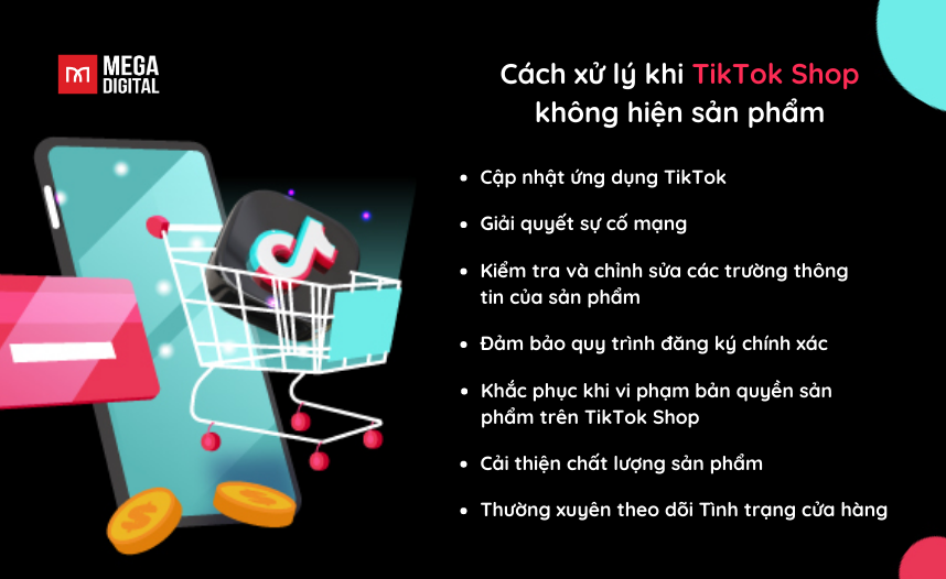 cách xử lý TikTok Shop không hiện sản phẩm