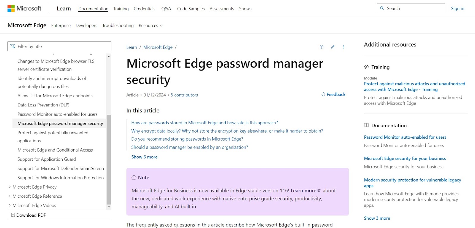 A screenshot of Microsoft Defender Password Manager's website
