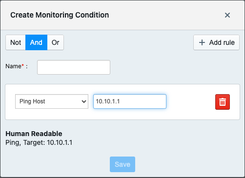 NetBeez network monitoring conditions
