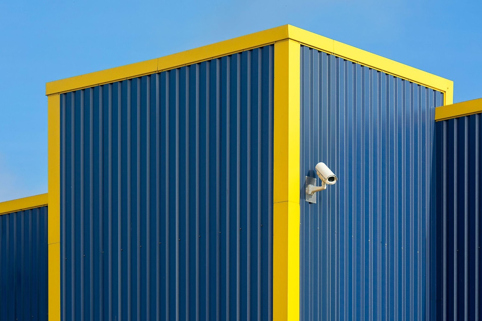 security camera on a wall