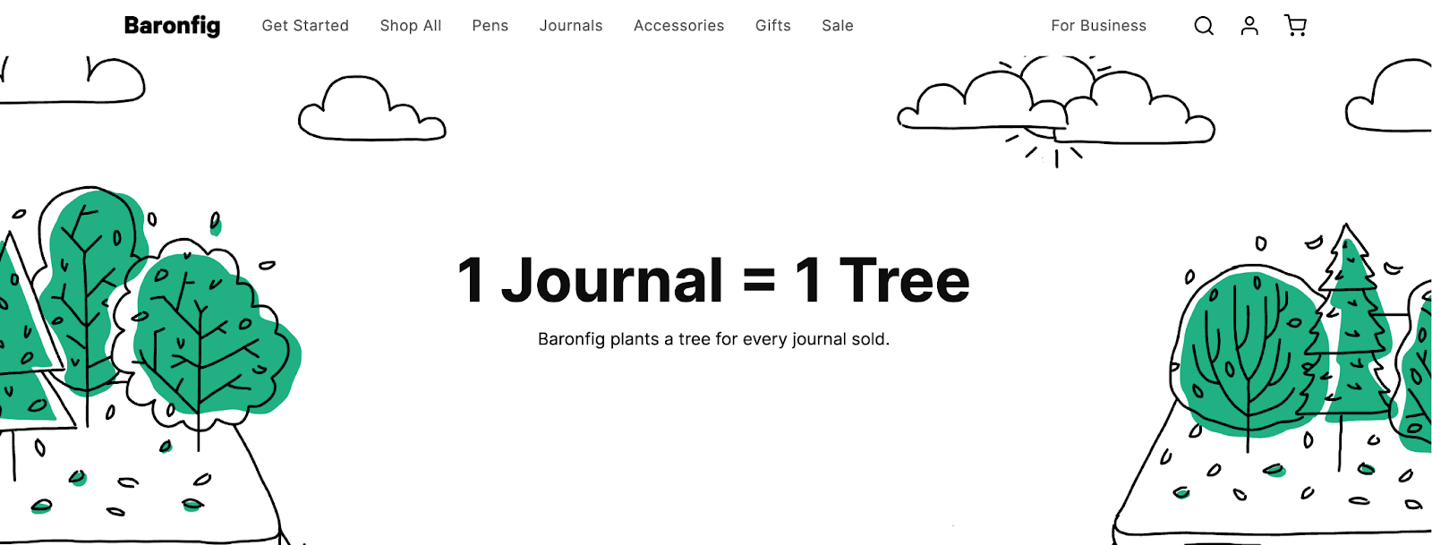 Baronfig plants a tree for every journal sold