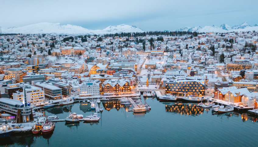 bilde av en vinterby Tromsø