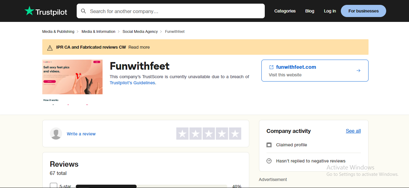 FunWithFeet Reviews on Trustpilot