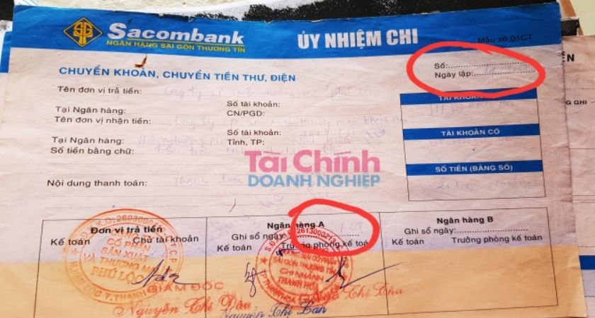 Ủy nhiệm chi Sacombank