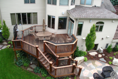 top deck layouts for your outdoor living space single level design custom built michigan