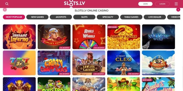 Slots.lv - Best Real Money Online Casino Overall