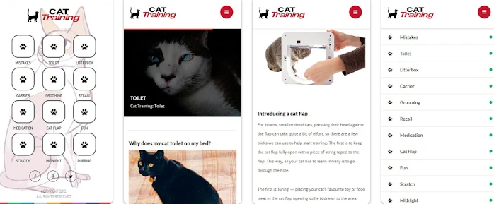 Cat training Petcare app