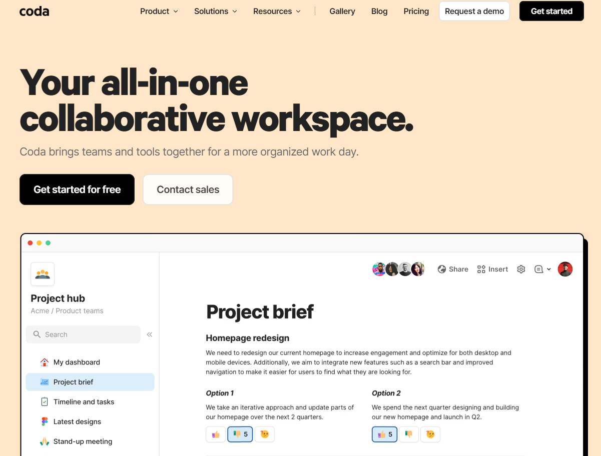 Coda: Your all-in-one collaborative workspace