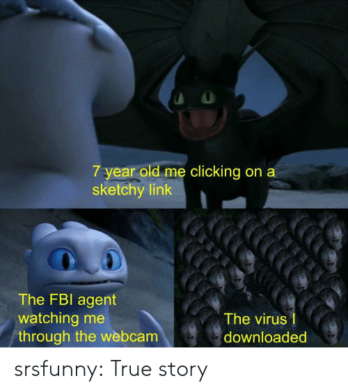 Screenshots aus How to Train Your Dragon für ein Meme über FBI-Spionage verwendet