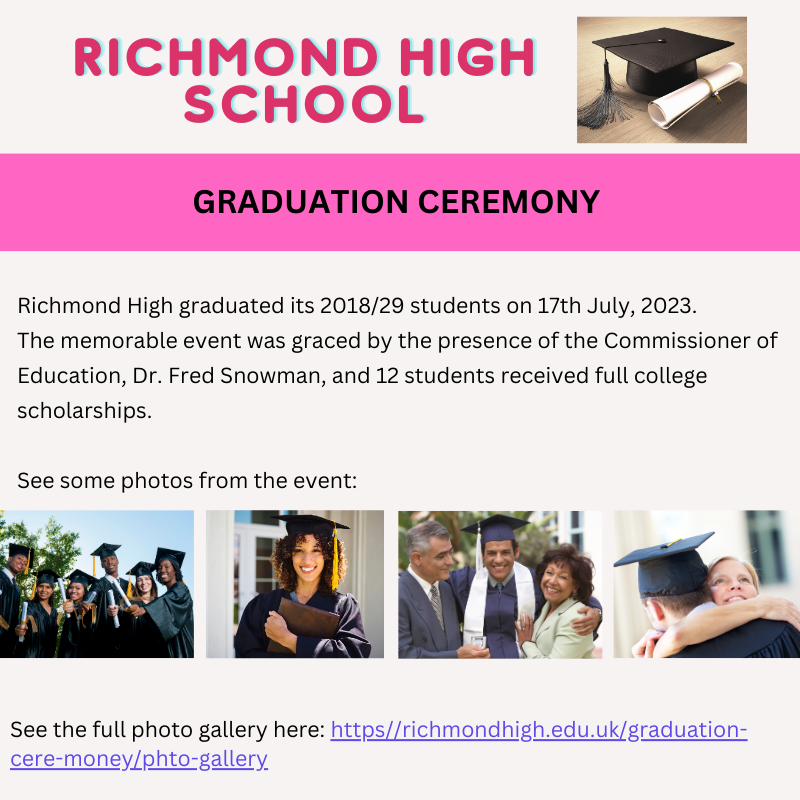Sharing information about graduation ceremony in a newsletter
