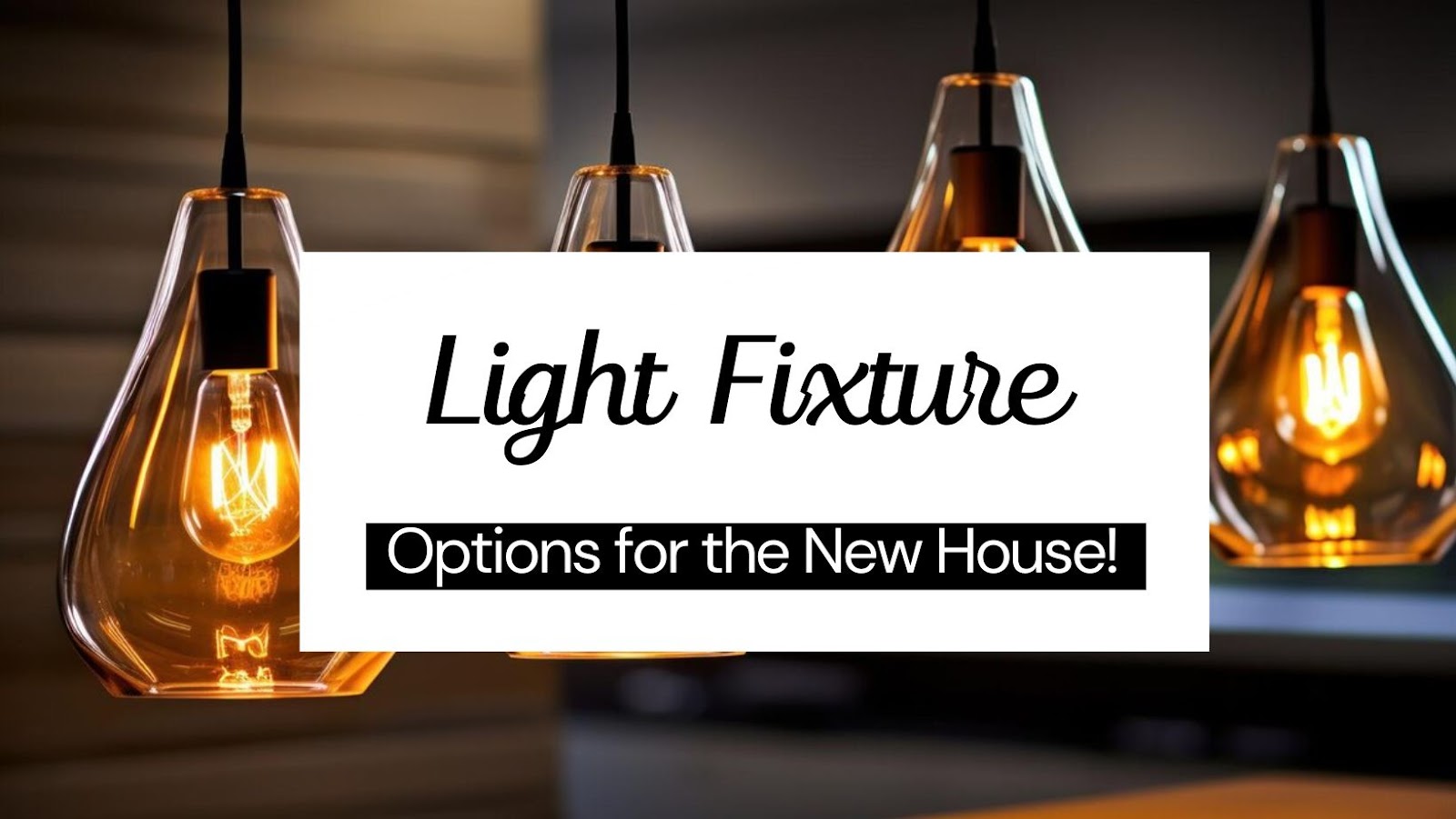 Light Fixture Options for the New House

