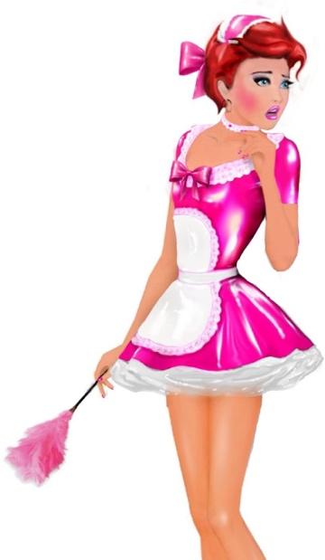 A person wearing a pink and white dress

Description automatically generated