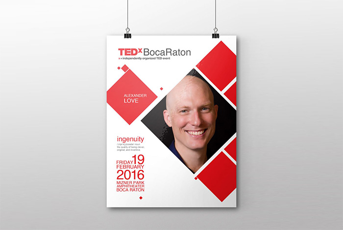 Tedx Poster Design with Geometric Shapes